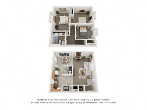 Floor plan for 3 beds, 1.5 baths, 1100 sqft